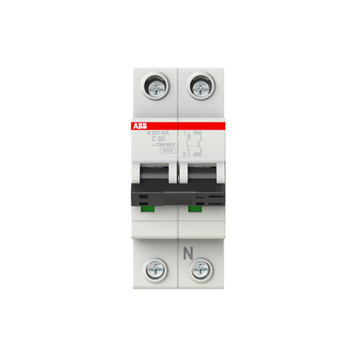 Miniature Circuit Breaker - S200 80-100A - 1PN - 80 A - C - AC 6 kA