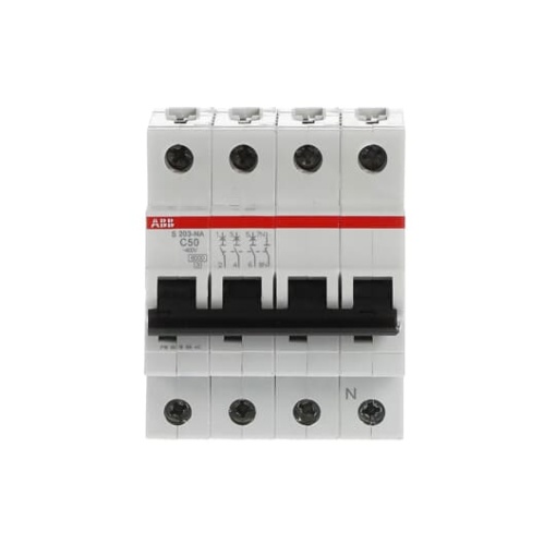 Miniature Circuit Breaker - S200 - 3PN - 50 A - C - AC 6 kA