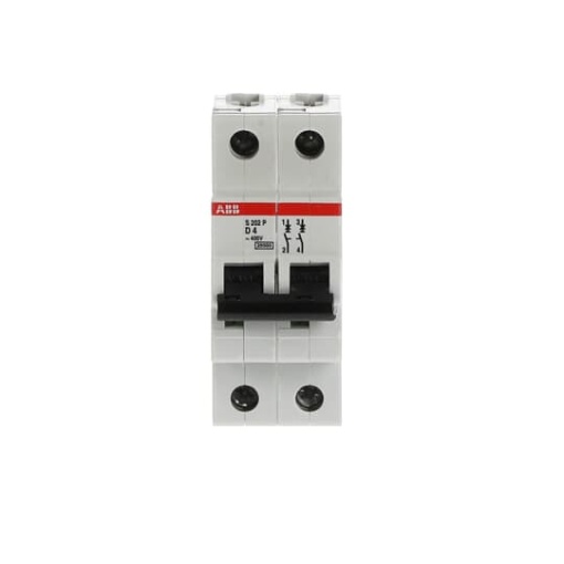 S202P-D4 Miniature Circuit Breaker - 2P - D - 4 A
