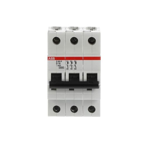 S203P-D16 Miniature Circuit Breaker - 3P - D - 16 A