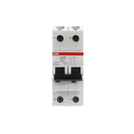Miniature Circuit Breaker - S200MUC - 2P - 20 A - B - AC 10 kA