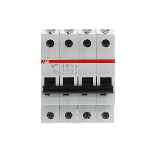 Miniature Circuit Breaker - S200M - 4P - 2 A - C - AC 10 kA