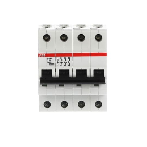 S204P-D63 Miniature Circuit Breaker - 4P - D - 63 A