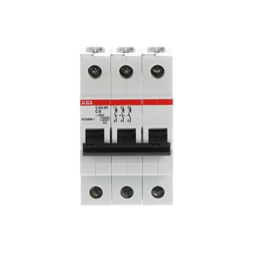 S203MT-C6 Miniature Circuit Breaker - 3P - C - 6 A