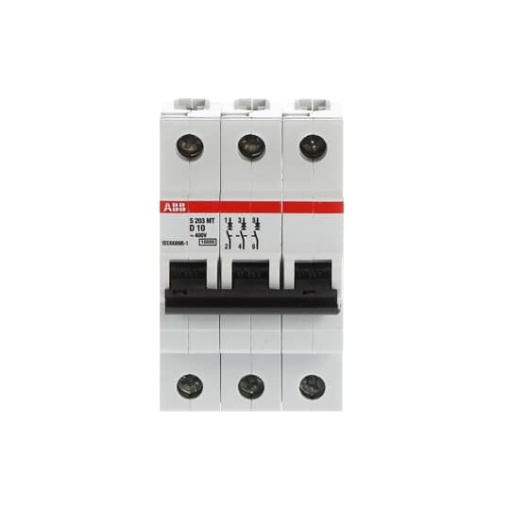 S203MT-D10 Miniature Circuit Breaker - 3P - D - 10 A