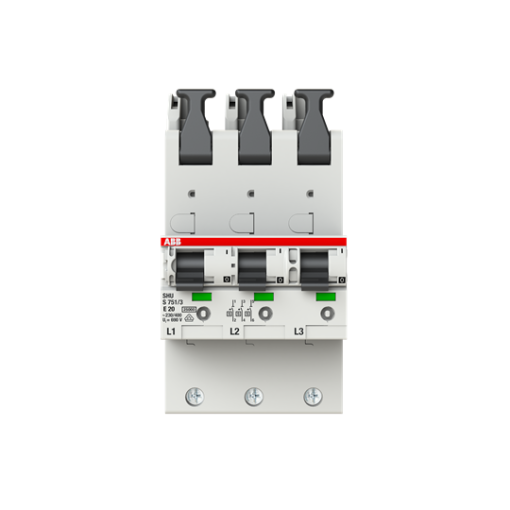 S7513-E20 sel. main CB E-Char.,25kA,20A,3x1P