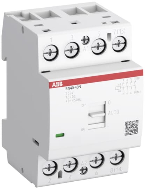 EN40-20N-06 Installation Contactor NO 40 A - 2 NO - 0 NC - 230 V - Control Circuit 400 Hz