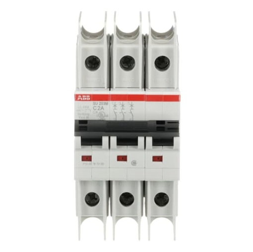 Miniature Circuit Breaker - SU200M - 3P - 2 A - C - 400 V AC 11.2 kA