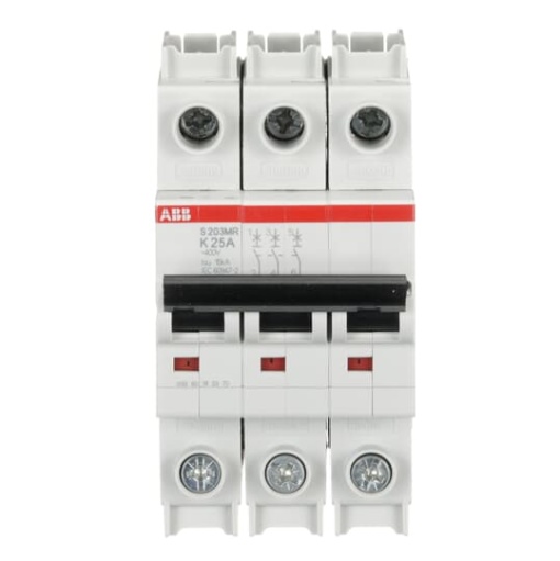 Miniature Circuit Breaker - S200MR - 3P - 25 A - K - 230 V AC 10 kA