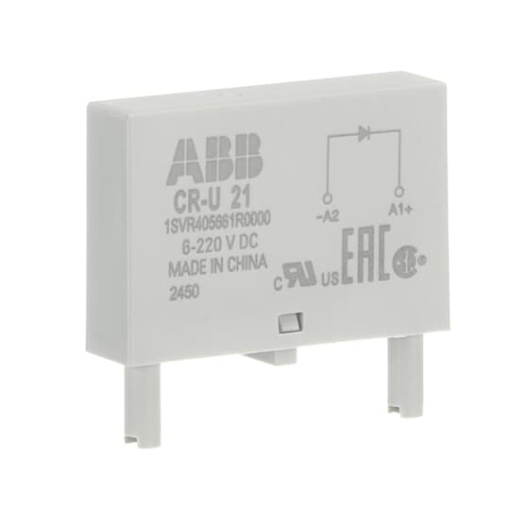 CR-U 21 Pluggable module polarity protection, 6-220VDC,A1, A2-