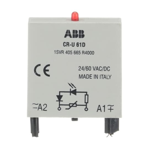 CR-U 61D Pluggable module varistor and LED red, 24-60VACDC