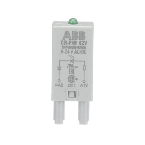 CR-PM 62V Pluggable module LED green, 6-24VACDC