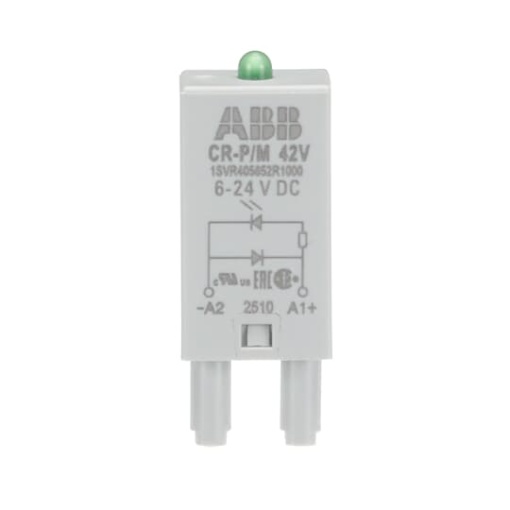 CR-PM 42V Pluggable module diode and LED green, 6-24VDC, A1, A2-