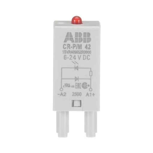 CR-PM 42 Pluggable module diode and LED red, 6-24VDC, A1, A2-