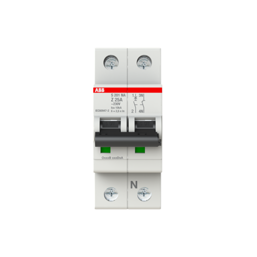 Miniature Circuit Breaker - S200 - 1PN - 25 A - Z - AC 6 kA