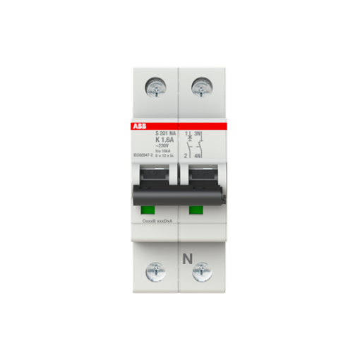 Miniature Circuit Breaker - S200 - 1PN - 1.6 A - K - AC 6 kA