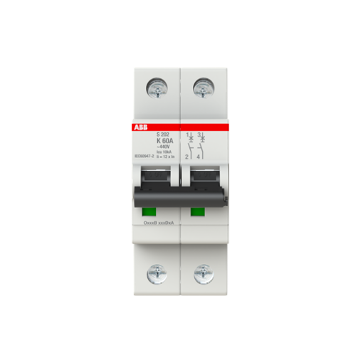 Miniature Circuit Breaker - S200 - 2P - 60 A - K - AC 6 kA