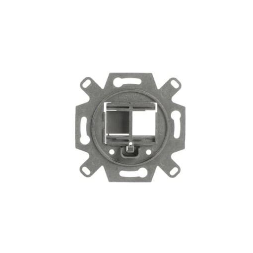 Assembly adapter Modular Jack 2gang silver