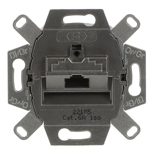 Data connecting insert UAE Cat 6a RJ45 88 Inclined version 1gang grey
