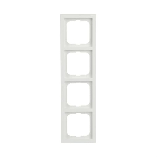 Cover frame 4-gang studio white matt - future linear - matt