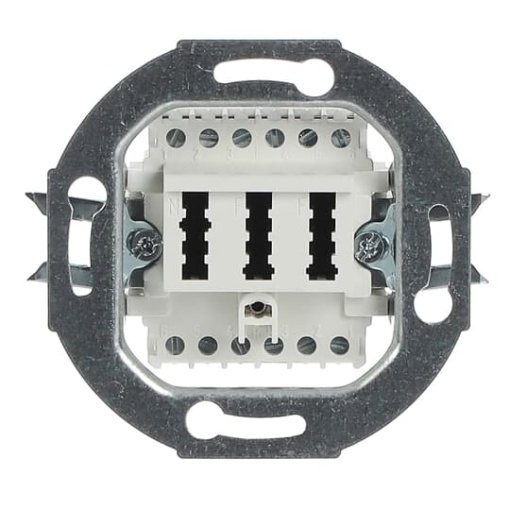 Telephone socket insert TAE 2x66 NFF Straight version 3gang alpine white