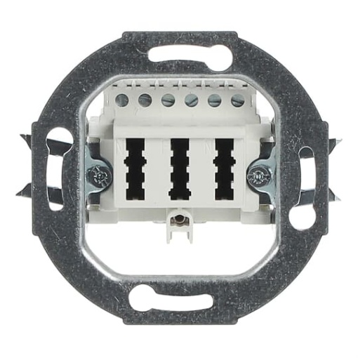 Telephone socket insert TAE 2x66 NFN Straight version 3gang alpine white