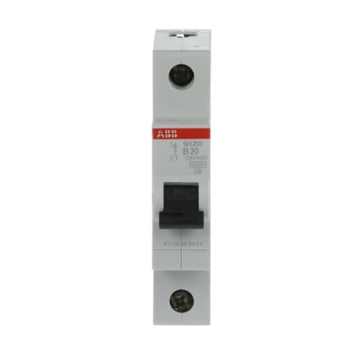 Miniature Circuit Breaker - SH200 - 1P - 20 A - B - AC 6 kA
