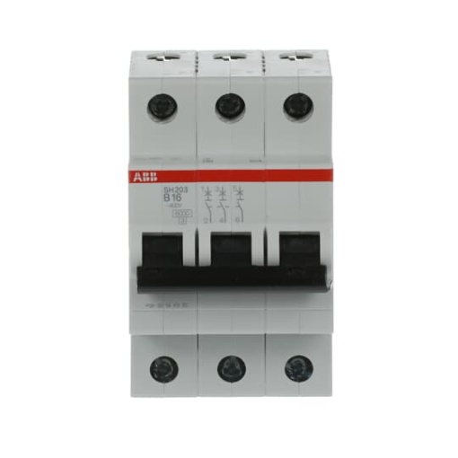 Miniature Circuit Breaker - SH200 - 3P - 16 A - B - AC 6 kA