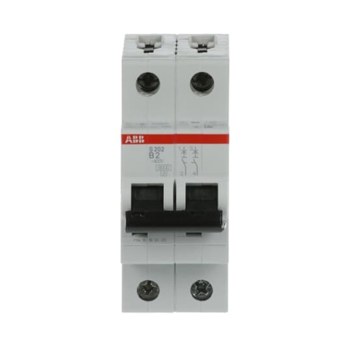 Miniature Circuit Breaker - S200 - 2P - 2 A - B - AC 6 kA
