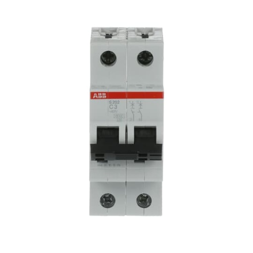 Miniature Circuit Breaker - S200 - 2P - 3 A - C - AC 6 kA