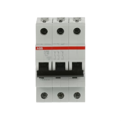 Miniature Circuit Breaker - S200 - 3P - 10 A - C - AC 6 kA