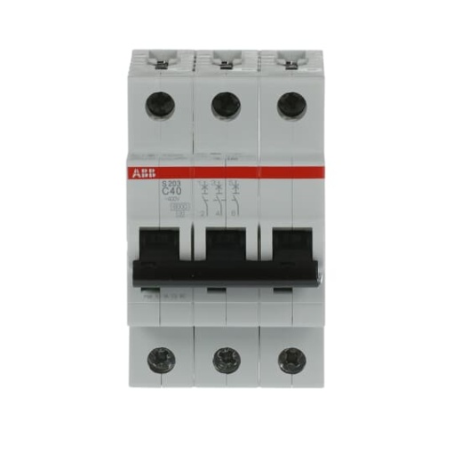 Miniature Circuit Breaker - S200 - 3P - 40 A - C - AC 6 kA