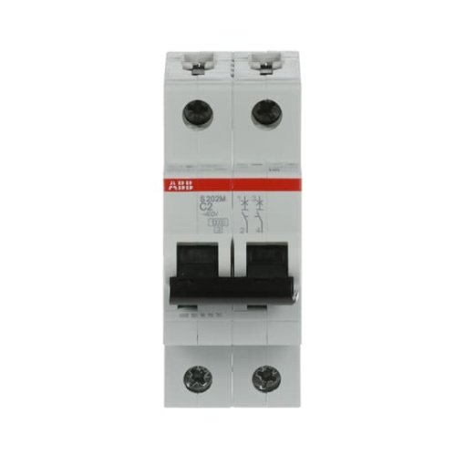 Miniature Circuit Breaker - S200M - 2P - 2 A - C - AC 10 kA