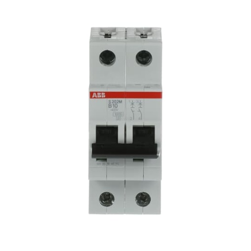 Miniature Circuit Breaker - S200M - 2P - 10 A - B - AC 10 kA
