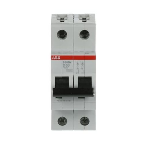 Miniature Circuit Breaker - S200M - 2P - 63 A - D - AC 10 kA