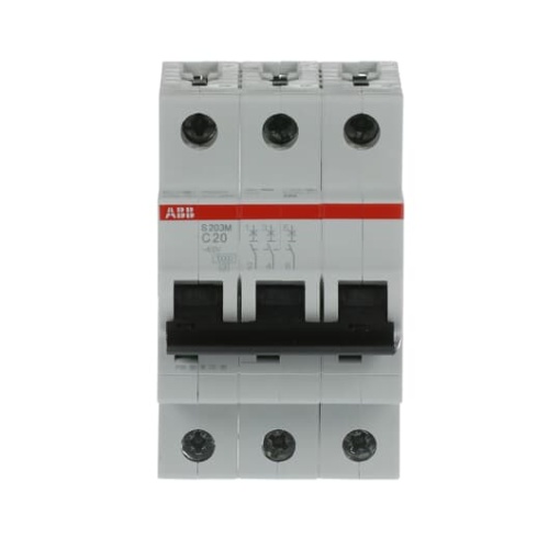 Miniature Circuit Breaker - S200M - 3P - 20 A - C - AC 10 kA