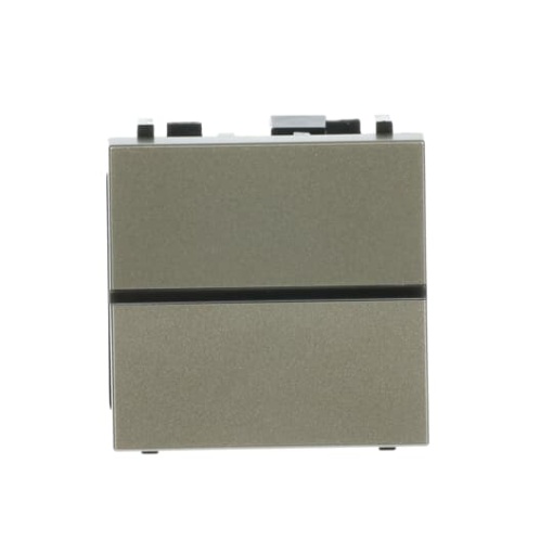 Switch 1-way Rockerbutton Off switch 1-pole with LED exchangeable Champagne - Zenit