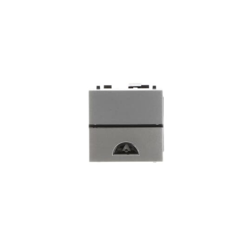 Push-button, SP with bell symbol - 2M - Silver Symbol "bell" Single push button Rocker 1 pole, Silver - Zenit