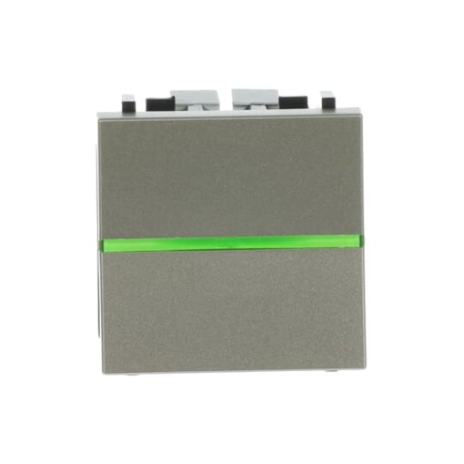 Pushbutton None Single push button Rocker 1 pole, 1NO 0NC 1CO Champagne - Zenit