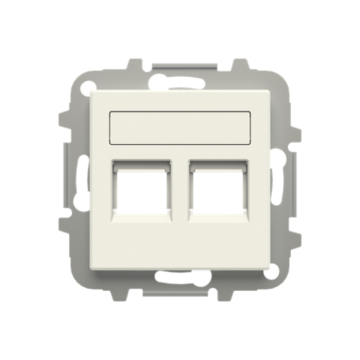Cover plate Data connection 2 gang White - Sky Niessen
