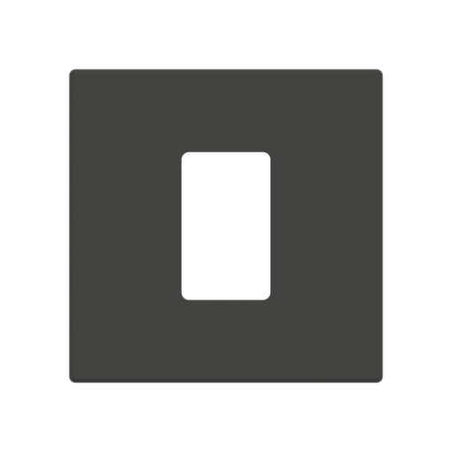 Cover plate VDI 1 gang Black - Sky Niessen