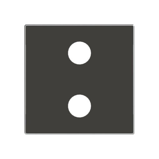 SRD-2-L-85NS - Cover plate - freehome  KNX 2-gang sensors - Dimmer - Left - Soft Black