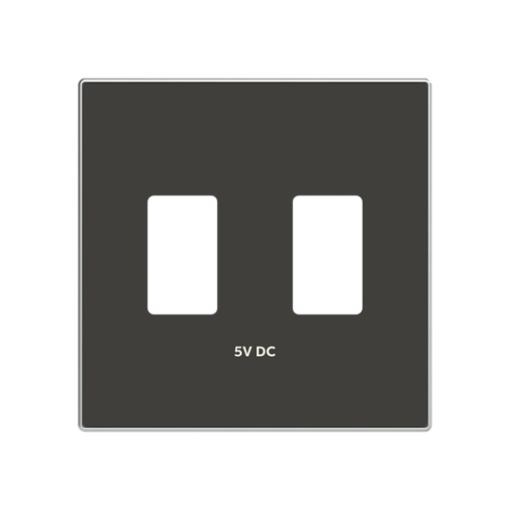 Cover USB charger USB 1 gangs Black  - Sky Niessen