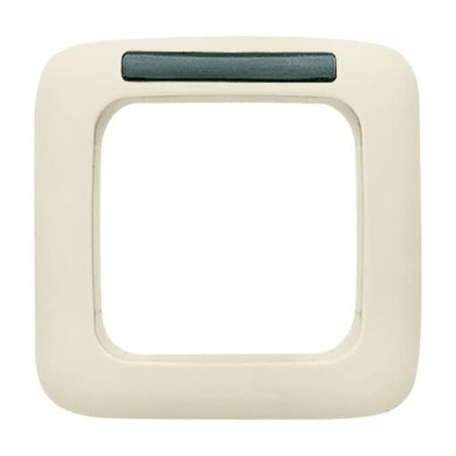 Cover frame with labelling field 1-gang white - Busch-Duro 2000 SI