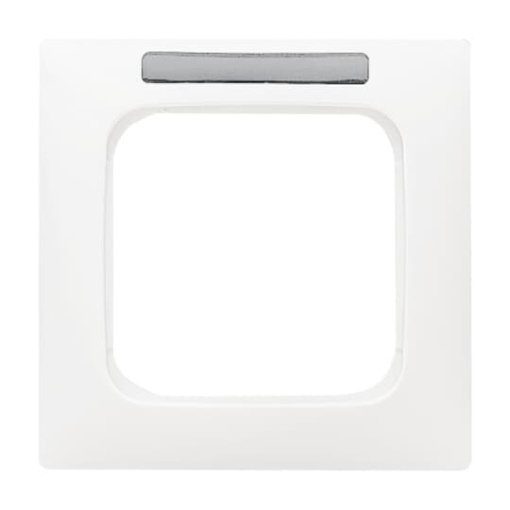 Cover frame with labelling field, horizontal with label space 1-gang alpine white - Reflex SI Linear