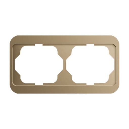Cover frame 2-gang bronze - alpha nea