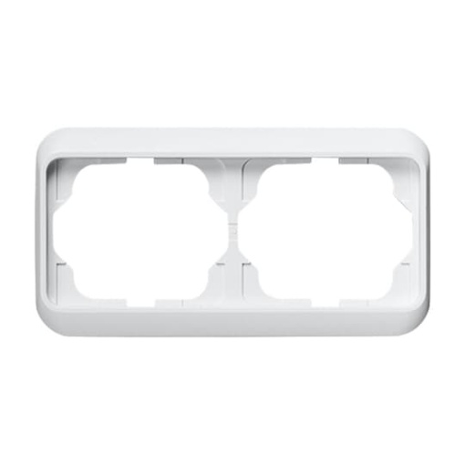 Cover frame 2-gang studio white - alpha nea