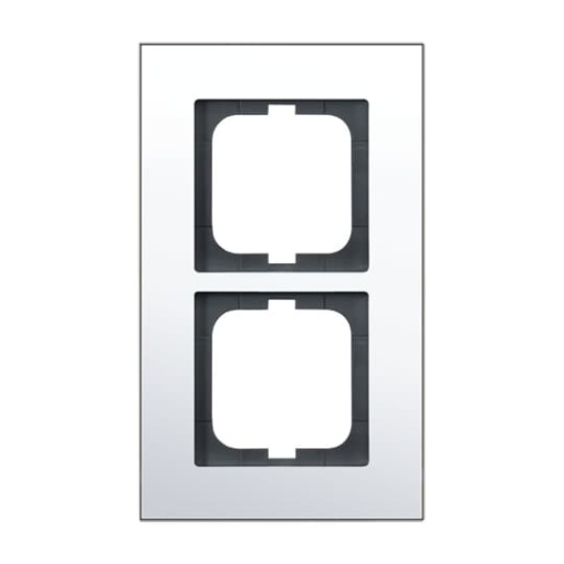 Cover frame 2-gang chrome - carat