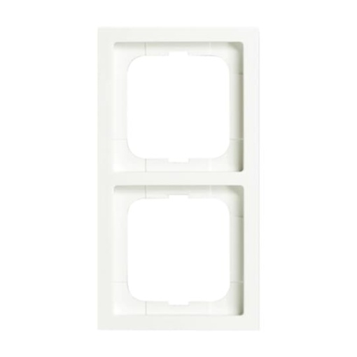 Cover frame 2-gang studio white matt - future linear - matt
