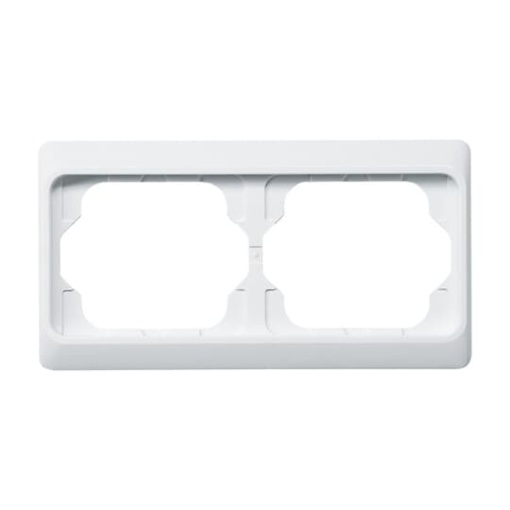 Cover frame 2-gang studio white - alpha exclusive